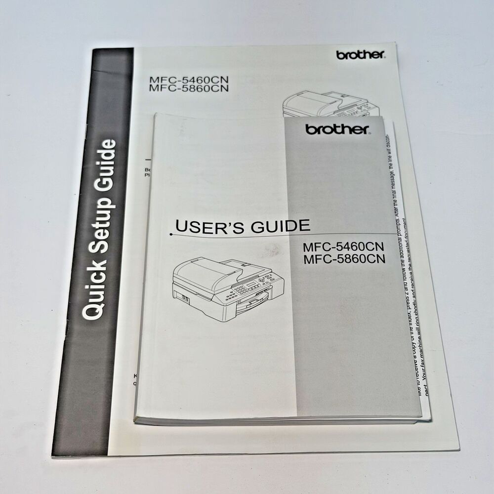 Brother Owner Manual / User's Guide for MFC-5460CN and MFC 5860CN Printer